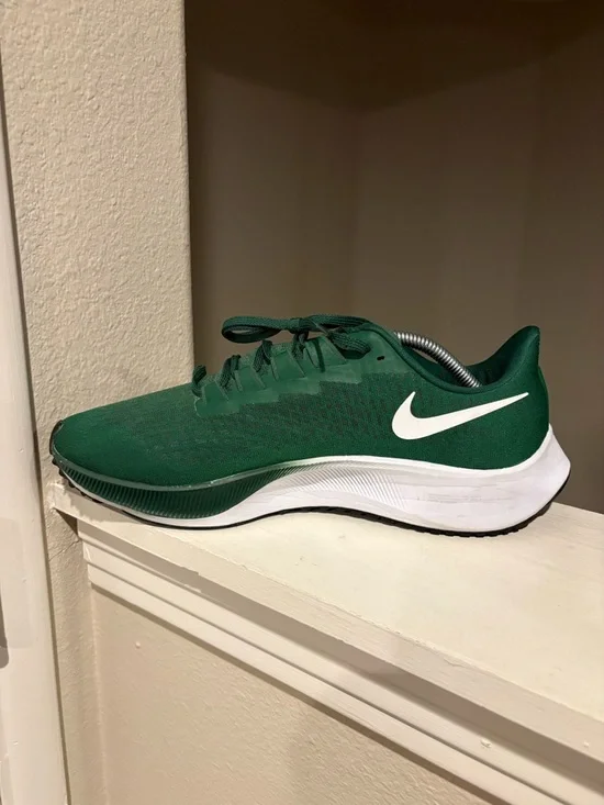 Nike Air Zoom Pegasus 37 Shoes Mens 11.5 Green Mesh Running Athletic Sneakers - Picture 5 of 9